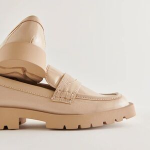 Dolce vita Elias patent crinkle leather loafers